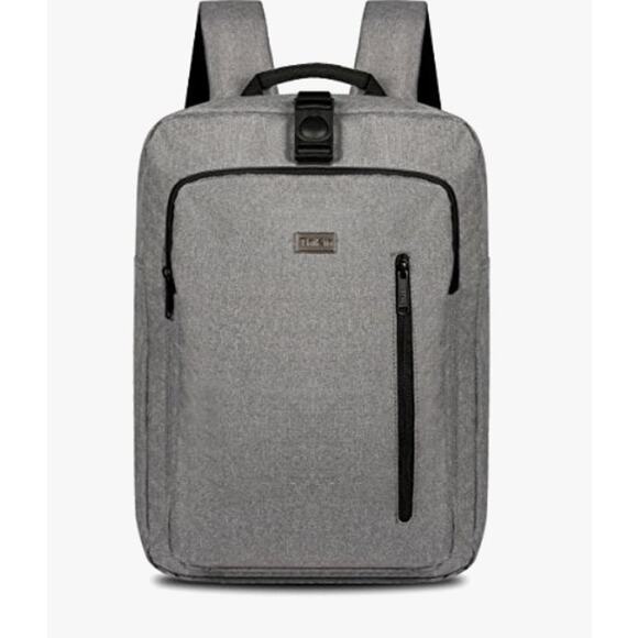 ThiKin Padded Laptop Gray Backpack Utility Unisex Lightweight Structured Quality - Picture 2 of 9